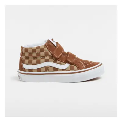 Vans Sk8-mid reissue v neutral checkerboarde Hnědá