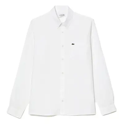 Lacoste Linen Casual Shirt - Blanc Bílá