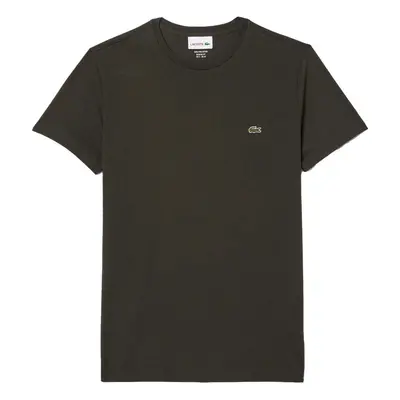 Lacoste Cotton Pima Crew Neck T-Shirt Dark Khaki Green Zelená