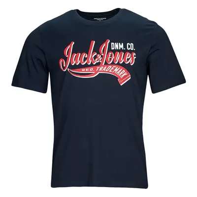 Jack & Jones JJELOGO TEE SS O-NECK 2 COL AW23 SN Tmavě modrá