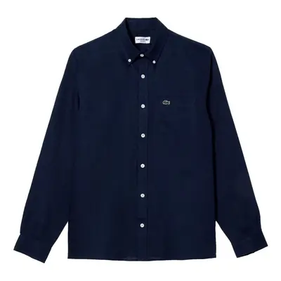 Lacoste Linen Casual Shirt - Marine Modrá