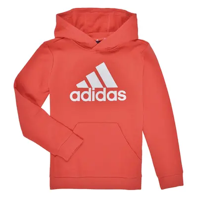 adidas Big Logo Essentials Cotton Hoodie Červená