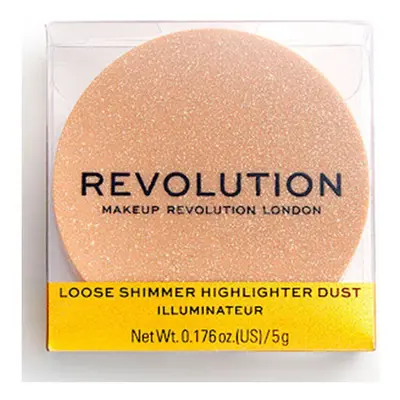 Makeup Revolution Metallic Powder Highlighter - Rose Quartz Růžová