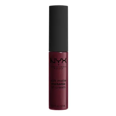 Nyx Professional Make Up Soft Matte Metallic Cream Lipstick - Copenhagen Hnědá