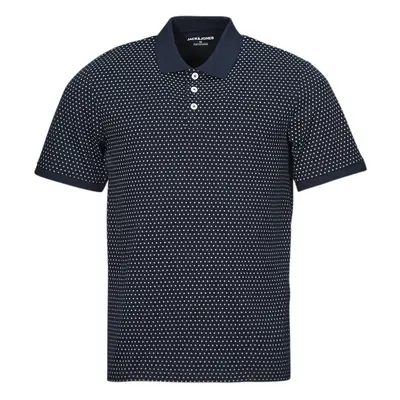 Jack & Jones JJLUIS AOP POLO SS Tmavě modrá