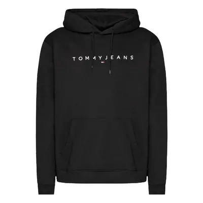 Tommy Jeans Logo Embroidery Hoodie Black Černá