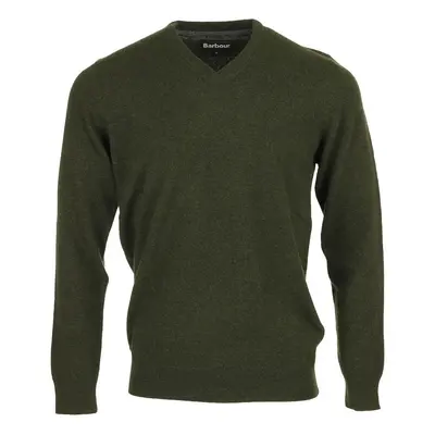 Barbour Essential Lambswool V Neck Sweater Zelená