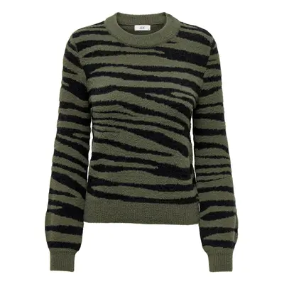 Jacqueline De Yong JDYLORRAINE ANIMAL L/S PULLOVER KNT 15292890 Zelená