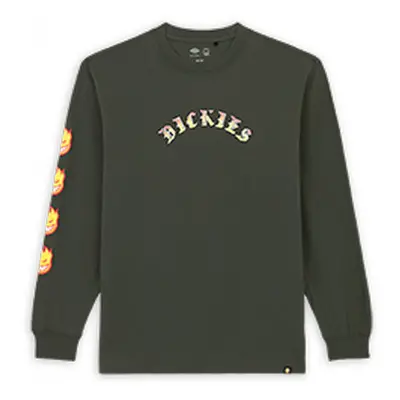 Dickies x spitfire long sleeve tee Zelená