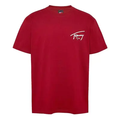 Tommy Jeans Signature Logo Crew T-Shirt Regatta Red ruznobarevne