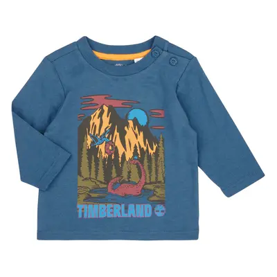 Timberland TEE-SHIRT MANCHES LONGUES T60250 Modrá