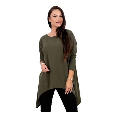 Kesi Dámská oversize halenka Demetra khaki Zelená