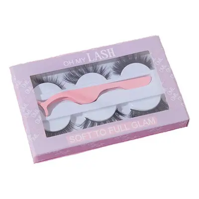 Oh My Lash Mink False Eyelashes Set - 4pcs - Soft To Full Glam Černá