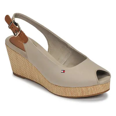 Tommy Hilfiger ICONIC ELBA SLING BACK WEDGE Béžová