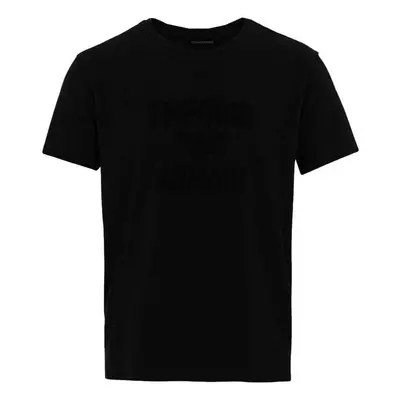 Emporio Armani Beach Woven Logo T-Shirt - Black Černá