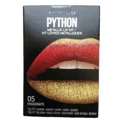 Maybelline New York Python Metallic Lipstick Kit - 05 Rouge Or Passionné Červená