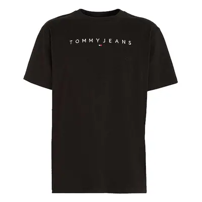 Tommy Jeans Linear Logo T-Shirt Black Černá