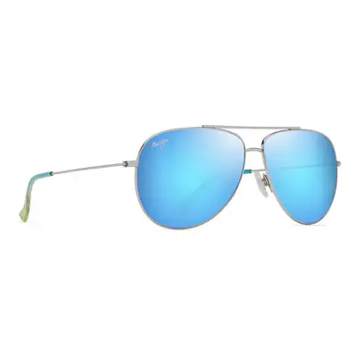 Maui Jim Occhiali da Sole Hauoli XL B674-17B Polarizzati Stříbrná