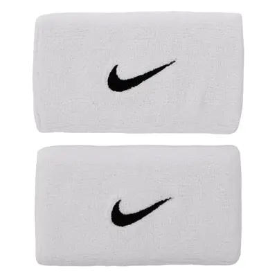 Nike Swoosh Doublewide Wristbands Bílá