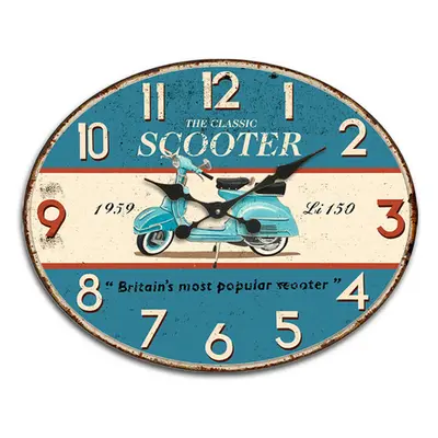 Signes Grimalt Scooter Wall Clock. Modrá