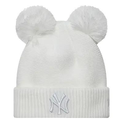 New-Era Wmn Double Pom New York Yankees Beanie Bílá