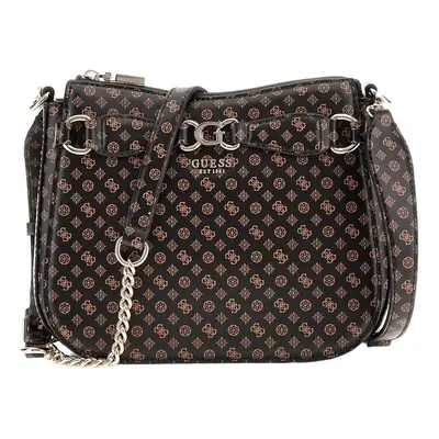 Guess ARLENA LOGO CROSSBODY HOBO Hnědá