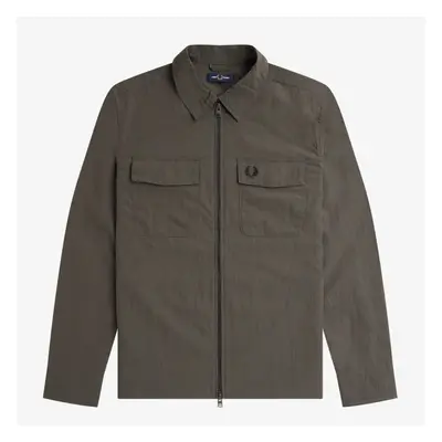 Fred Perry ZIP OVERSHIRT Zelená