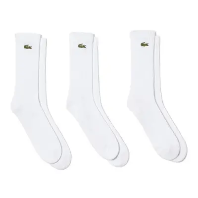 Lacoste Sport 3 Pack High Cut Socks White Bílá