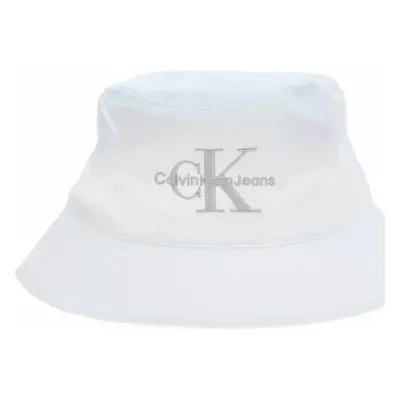 Calvin Klein Jeans dámský klobouk K60K6110290LI White-Silver Logo Bílá