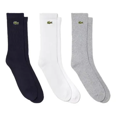 Lacoste Sport 3 Pack High Cut Socks Grey/White/Navy ruznobarevne