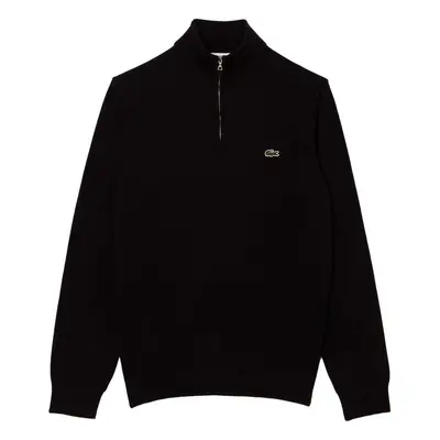 Lacoste Quarter Zip Knit Sweater Black Černá