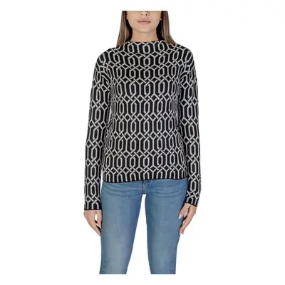 Street One graphical jacquard sweater 302834 Černá