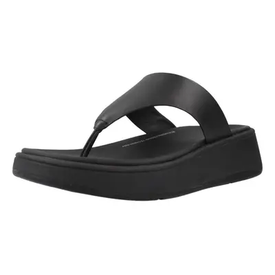 FitFlop F MODE LEATHER FLATFORM T Černá