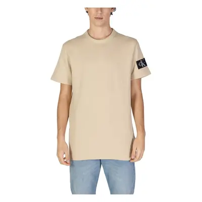 Calvin Klein Jeans BADGE WAFFLE TEE J30J323489 Béžová