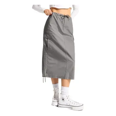 Converse LONG WOWEN CARGO SKIRT SHARKSKIN Šedá