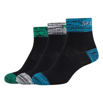 Skechers 3PPK Boys Mesh Ventilation Quarter Socks ruznobarevne