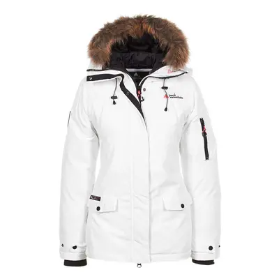 Peak Mountain Parka de ski avec vraie fourrure femme AKADOZ Bílá