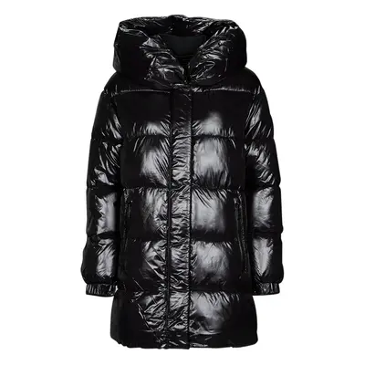 MICHAEL Michael Kors HORIZONTAL QUILTED DOWN COAT WITH ATTACHED HOOD Černá