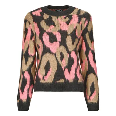 Only ONLWILD L/S JQ O-NECK KNT Béžová