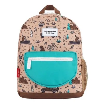 Hello Hossy Road Trip Kids Backpack - Beige ruznobarevne