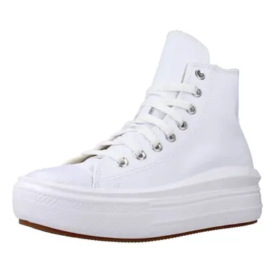 Converse CHUCK TAYLOR ALL STAR MOVE PLATFORM FUNDATIONAL LEATHER Bílá