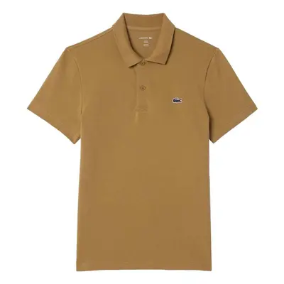 Lacoste Regular Fit Cotton Blend Polo Shirt Brown Hnědá