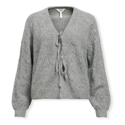 Object Noos Flora RE Cardigan - Medium Grey Melange Šedá