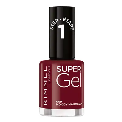 Rimmel London Super Gel Nail Polish - 69 Moody Mahogany Červená