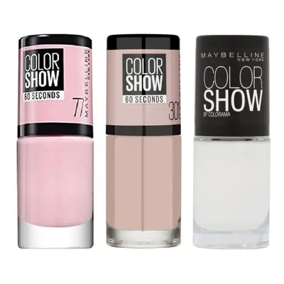 Maybelline New York Set of 3 Colorshow Nail Polishes - 77 Nebline / 301 Lov