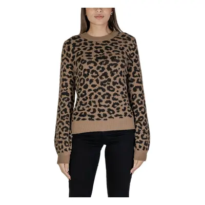 Jacqueline De Yong JDYLORRAINE ANIMAL L/S PULLOVER KNT 15292890 Hnědá