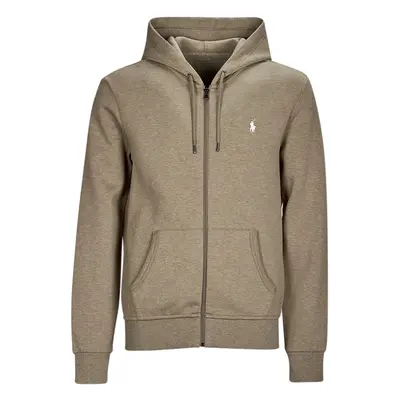 Polo Ralph Lauren SWEATSHIRT ZIPPE EN DOUBLE KNIT TECH Hnědá