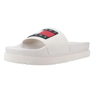 Tommy Jeans TJW ELEVATED FLATFORM SLIDE Bílá