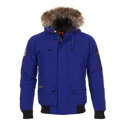 Peak Mountain Parka de ski vraie fourrure homme CALOZ Modrá