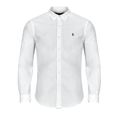 Polo Ralph Lauren CHEMISE DROITE CUSTOM EN OXFORD LEGER Bílá